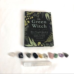 The Green Witch Book and Crystal Set